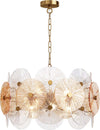 Lampadario-Contemporaneo-Aster-Metallo-Oro-8-Luci-Con-Diffusore-In-Vetro