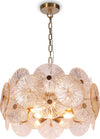 Lampadario-Contemporaneo-Aster-Metallo-Oro-8-Luci-Con-Diffusore-In-Vetro