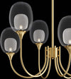 Lampadario-Contemporaneo-Aura-Struttura-In-Metallo-Ottone-6-Luci-Diffusori-Vetro