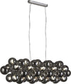 Lampadario-Contemporaneo-Bacca-Acciaio-Cromo-Vetro-25-Luci-G9