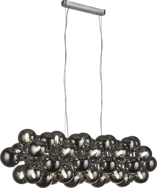Lampadario-Contemporaneo-Bacca-Acciaio-Cromo-Vetro-25-Luci-G9