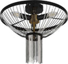 Lampadario-Contemporaneo-Baguette-Acciaio-Nero-Policarbonato-Ottone-3-Luci-E14