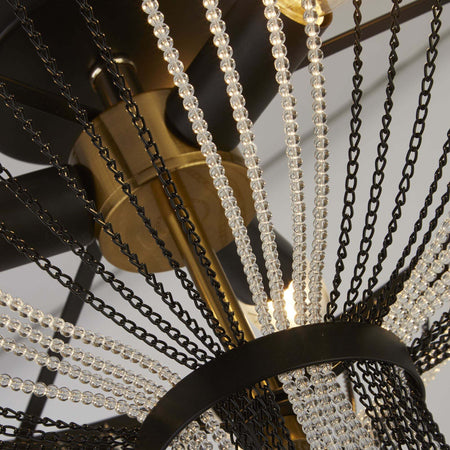 Lampadario-Contemporaneo-Baguette-Acciaio-Nero-Policarbonato-Ottone-3-Luci-E14