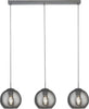 Lampadario-Contemporaneo-Balls-Acciaio-Cromo-Vetro-Fumè-3-Luci-E27