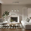 Lampadario-Contemporaneo-Balls-Acciaio-Cromo-Vetro-Trasparente-3-Luci-E14