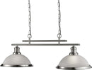 Lampadario-Contemporaneo-Bistro-Acciaio-Argento-Vetro-2-Luci-E27