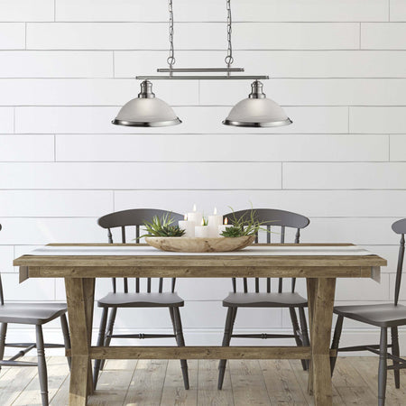 Lampadario-Contemporaneo-Bistro-Acciaio-Argento-Vetro-2-Luci-E27