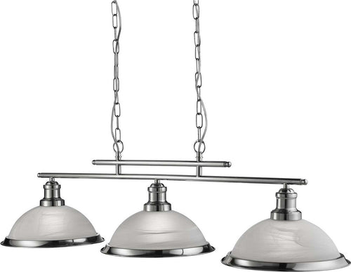 Lampadario-Contemporaneo-Bistro-Acciaio-Argento-Vetro-3-Luci-E27
