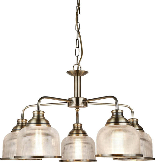 Lampadario-Contemporaneo-Bistrot-Ii-Acciaio-Ottone-Vetro-Trasparente-5-Luci-E27