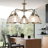Lampadario-Contemporaneo-Bistrot-Ii-Acciaio-Ottone-Vetro-Trasparente-5-Luci-E27