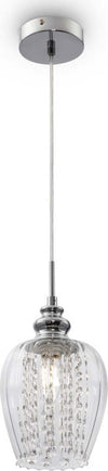 Lampadario-Contemporaneo-Blues-Metallo-Nichel-1-Luce-Diffusore-Vetro-Trasparente