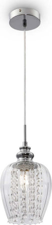 Lampadario-Contemporaneo-Blues-Metallo-Nichel-1-Luce-Diffusore-Vetro-Trasparente