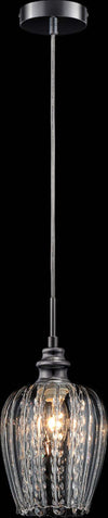 Lampadario-Contemporaneo-Blues-Metallo-Nichel-1-Luce-Diffusore-Vetro-Trasparente