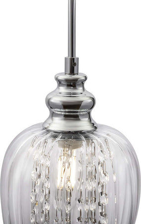 Lampadario-Contemporaneo-Blues-Metallo-Nichel-1-Luce-Diffusore-Vetro-Trasparente
