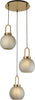 Lampadario-Contemporaneo-Bucaneve-Acciaio-Ottone-Vetro-3-Luci-E27