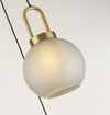 Lampadario-Contemporaneo-Bucaneve-Acciaio-Ottone-Vetro-3-Luci-E27