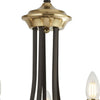 Lampadario-Contemporaneo-Campanile-Acciaio-Bronzo-Marrone-5-Luci-E14