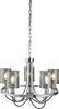 Lampadario-Contemporaneo-Catalina-Acciaio-Cromo-Vetro-Fumè-5-Luci-E14