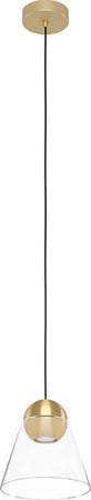 Lampadario-Contemporaneo-Cerasella-1-Luce-Acciaio-Ottone-Spazzolato