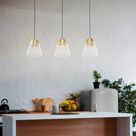 Lampadario-Contemporaneo-Cerasella-3-Luci-Acciaio-Ottone-Spazzolato