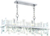 Lampadario-Contemporaneo-Cerezo-Metallo-Cromo-8-Luci-Diffusori-Vetro-E-Metallo
