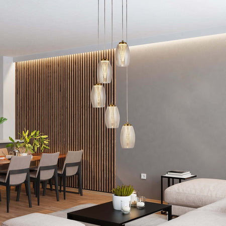 Lampadario-Contemporaneo-Ciclon-Acciaio-Bronzo-Vetro-Led-5,4W-3000K
