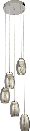 Lampadario-Contemporaneo-Ciclon-Acciaio-Cromo-Vetro-Fumè-Led-27W-3000K