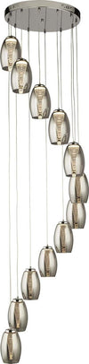 Lampadario-Contemporaneo-Ciclon-Acciaio-Cromo-Vetro-Fumè-Led-63W-3000K