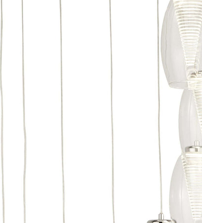 Lampadario-Contemporaneo-Ciclon-Acciaio-Cromo-Vetro-Trasparente-Led-60W-3000K