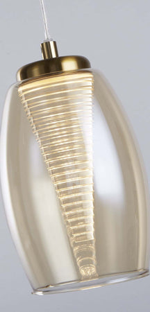 Lampadario-Contemporaneo-Ciclon-Metallo-Bronzo-Vetro-Led-6W-3000K