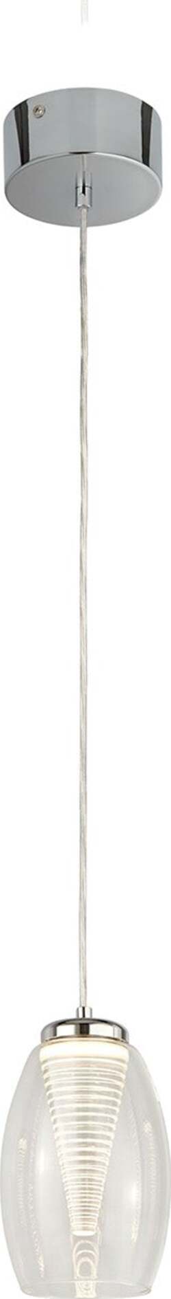 Lampadario-Contemporaneo-Ciclon-Metallo-Cromo-Vetro-Trasparente-Led-6W-3000K
