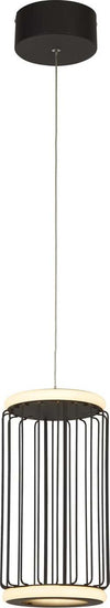 Lampadario-Contemporaneo-Circolo-Alluminio-Bianco-Silicone-Nero-Led-13W-3000K