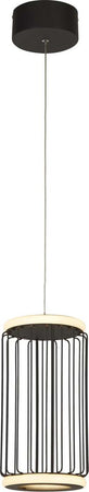 Lampadario-Contemporaneo-Circolo-Alluminio-Bianco-Silicone-Nero-Led-13W-3000K