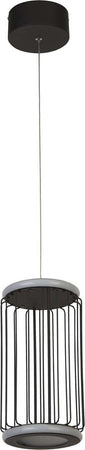Lampadario-Contemporaneo-Circolo-Alluminio-Bianco-Silicone-Nero-Led-13W-3000K