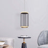 Lampadario-Contemporaneo-Circolo-Alluminio-Bianco-Silicone-Nero-Led-13W-3000K