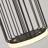 Lampadario-Contemporaneo-Circolo-Alluminio-Bianco-Silicone-Nero-Led-13W-3000K