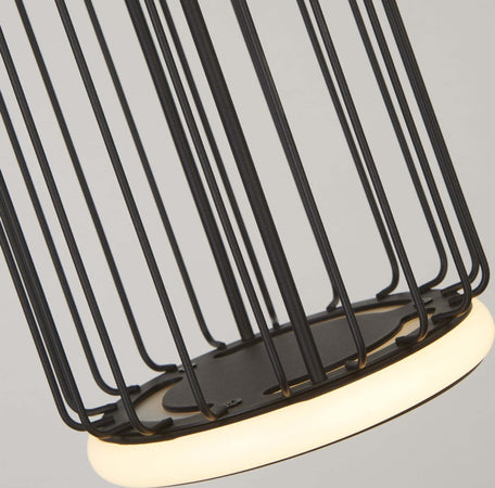 Lampadario-Contemporaneo-Circolo-Alluminio-Bianco-Silicone-Nero-Led-13W-3000K