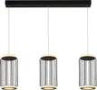 Lampadario-Contemporaneo-Circolo-Alluminio-Bianco-Silicone-Nero-Led-35W-3000K