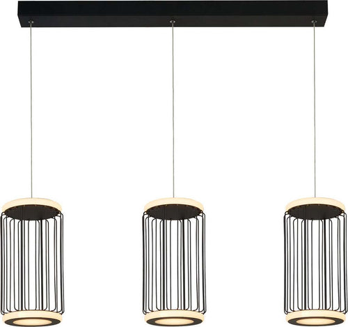 Lampadario-Contemporaneo-Circolo-Alluminio-Bianco-Silicone-Nero-Led-35W-3000K