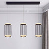 Lampadario-Contemporaneo-Circolo-Alluminio-Bianco-Silicone-Nero-Led-35W-3000K