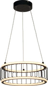 Lampadario-Contemporaneo-Circolo-Alluminio-Bianco-Silicone-Nero-Led-40W-3000K