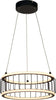 Lampadario-Contemporaneo-Circolo-Alluminio-Bianco-Silicone-Nero-Led-40W-3000K