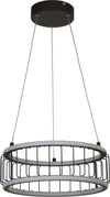 Lampadario-Contemporaneo-Circolo-Alluminio-Bianco-Silicone-Nero-Led-40W-3000K