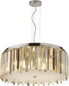 Lampadario-Contemporaneo-Clarissa-Acciaio-Cromo-Vetro-Bianco-5-Luci-E14