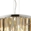 Lampadario-Contemporaneo-Clarissa-Acciaio-Cromo-Vetro-Bianco-5-Luci-E14