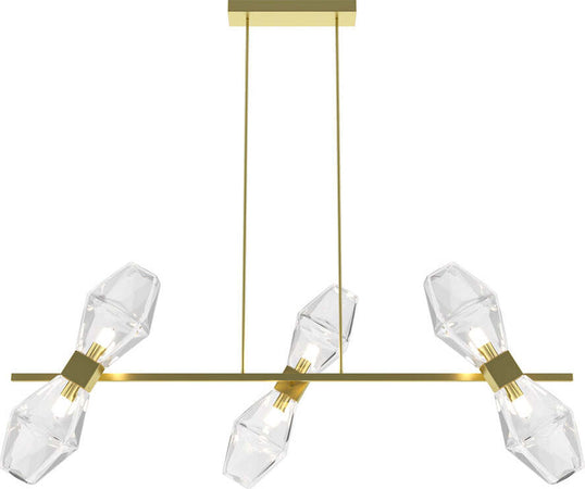 Lampadario-Contemporaneo-Coctail-Time-Metallo-Oro-6-Luci-Diffusori-Lineare