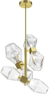 Lampadario-Contemporaneo-Coctail-Time-Metallo-Oro-6-Luci-Diffusori-Trasp.