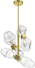 Lampadario-Contemporaneo-Coctail-Time-Metallo-Oro-6-Luci-Diffusori-Trasp.