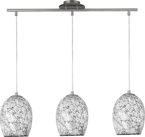 Lampadario-Contemporaneo-Crepitio-Acciaio-Argento-Vetro-3-Luci-E27