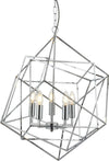 Lampadario-Contemporaneo-Cubo-Acciaio-Cromo-5-Luci-E14